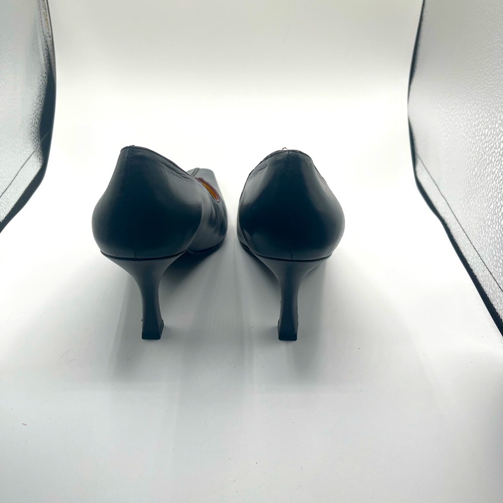 Timothy Hitsmsn Navy Blue Heels Size 8 - Picture 3 of 5